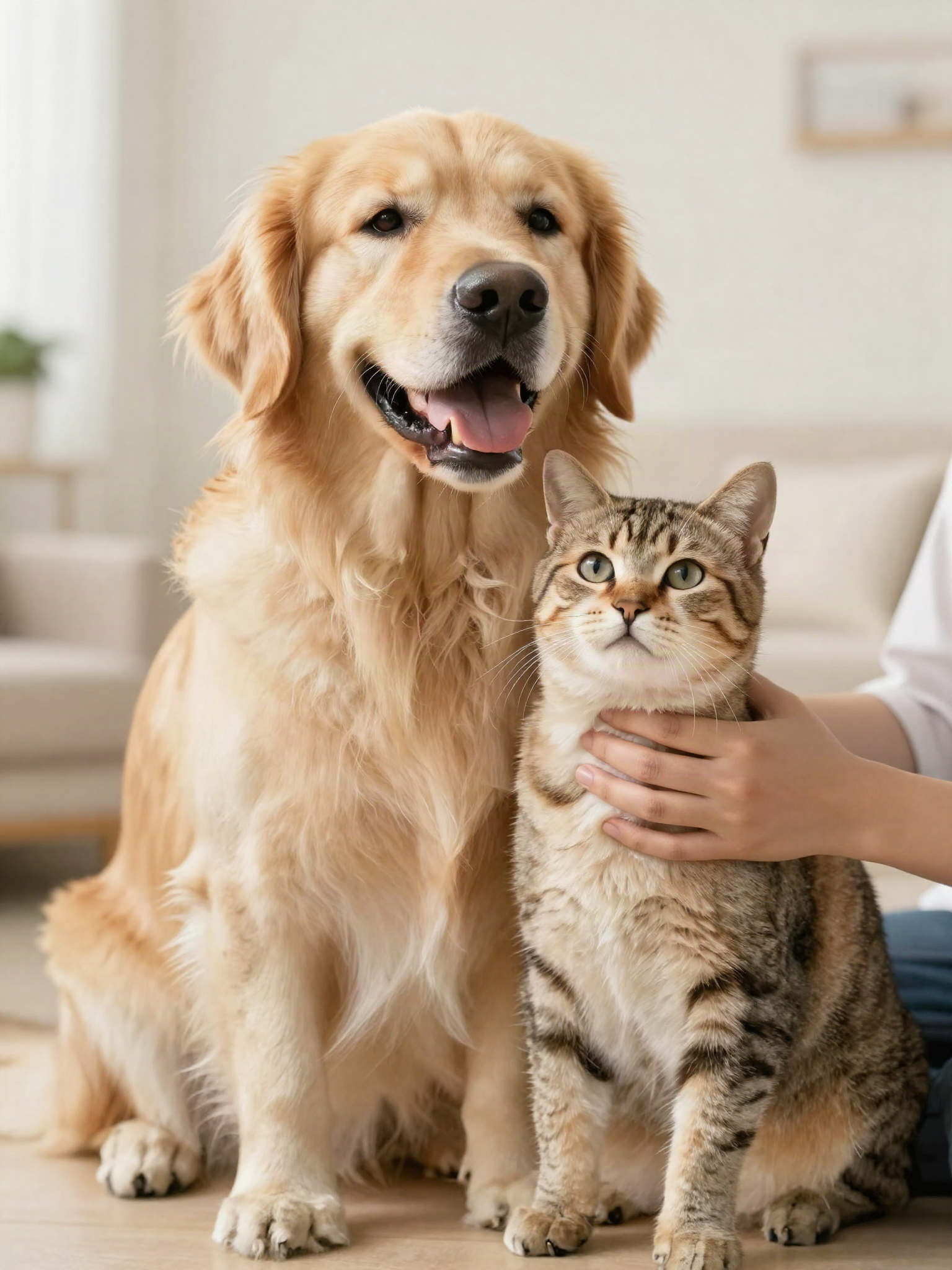 Un perro y un gato identificados con NANOID